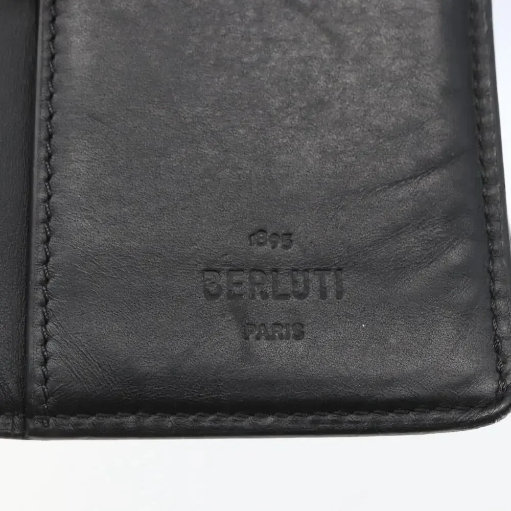 Berluti Leather Long Wallet Dark Brown